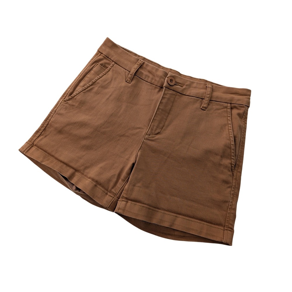 KUT from the Kloth Trouser‎ Shorts Women's 2 Cognac Brown Stretch Cotton